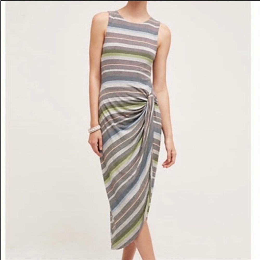 EUC Bailey 44 xAnthro Gathered Stripe Dress XS